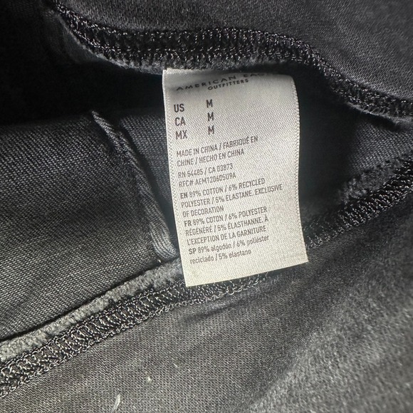 American Eagle Outfitters Real Good Jeans Womens M Black Denim Jegging Bootcut - Picture 7 of 11